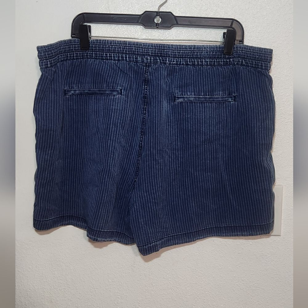 New J. Crew Pinstripe Lyocell Drawstring Shorts Size XXL